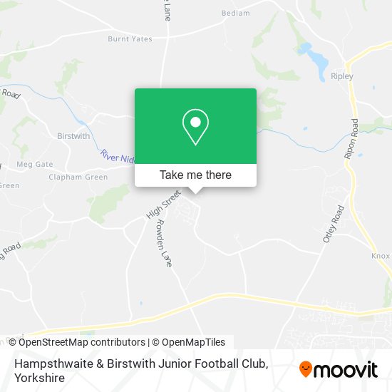 Hampsthwaite & Birstwith Junior Football Club map