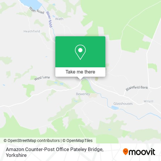 Amazon Counter-Post Office Pateley Bridge map