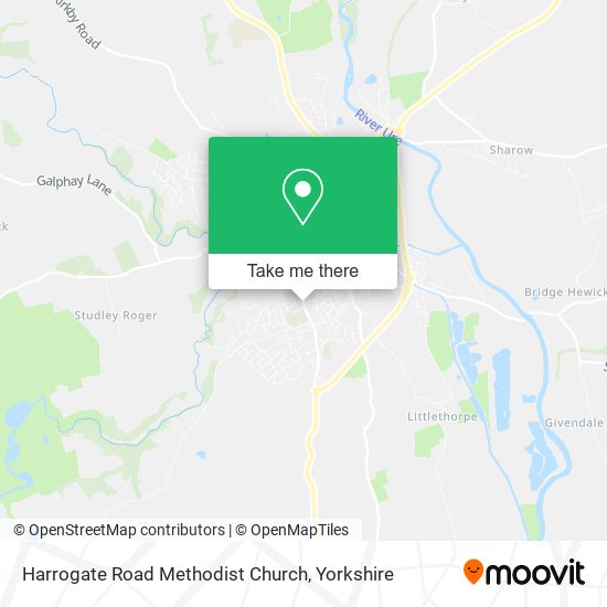 Harrogate Road Methodist Church map