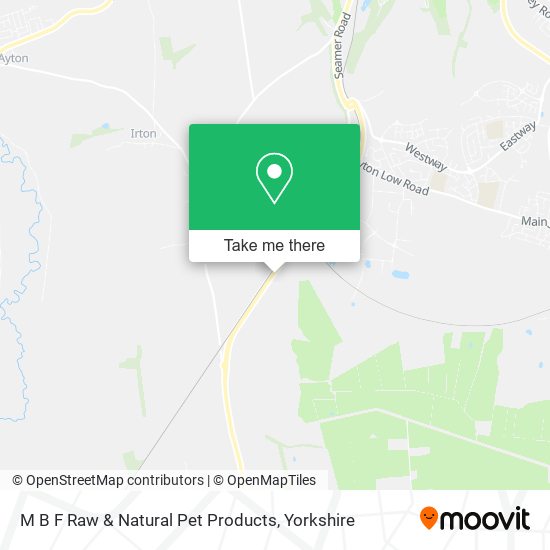 M B F Raw & Natural Pet Products map
