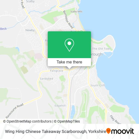 Wing Hing Chinese Takeaway Scarborough map