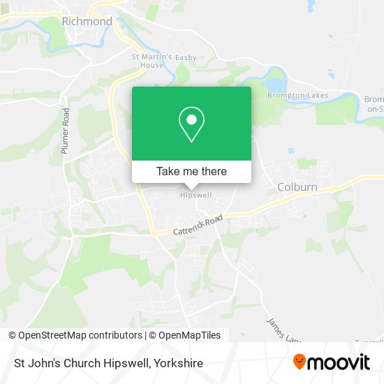 St John's Church Hipswell map