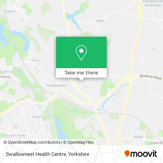 Swallownest Health Centre map