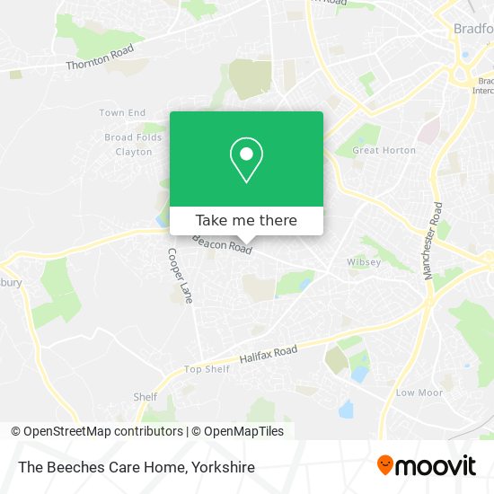 The Beeches Care Home map