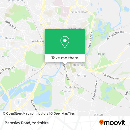 Barnsley Road map