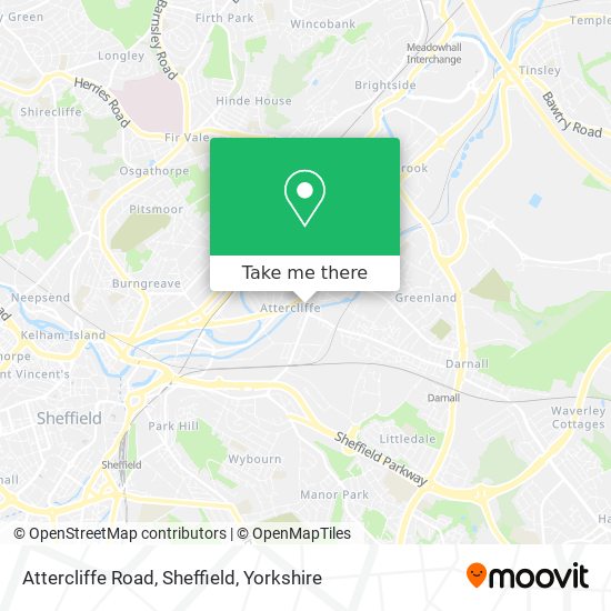 Attercliffe Road, Sheffield map