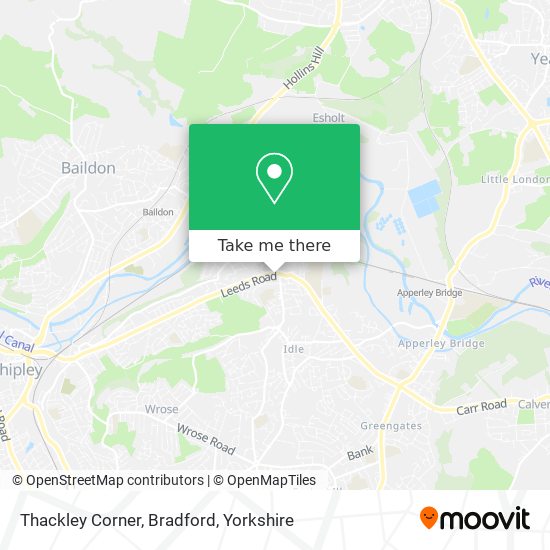 Thackley Corner, Bradford map