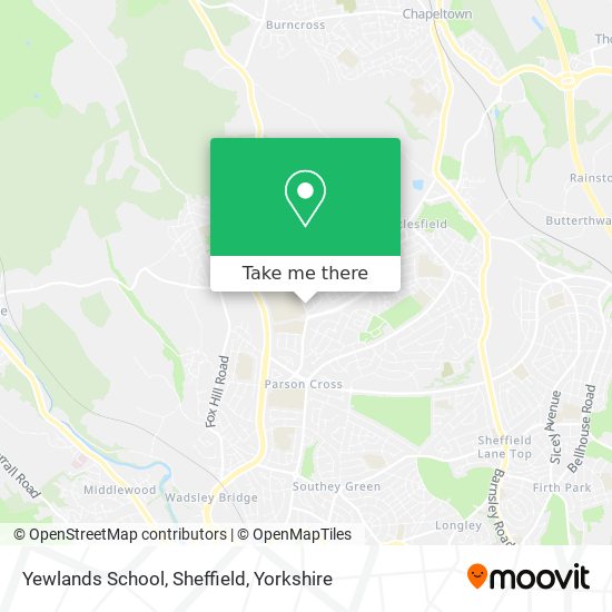 Yewlands School, Sheffield map