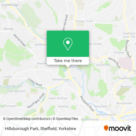 Hillsborough Park, Sheffield map