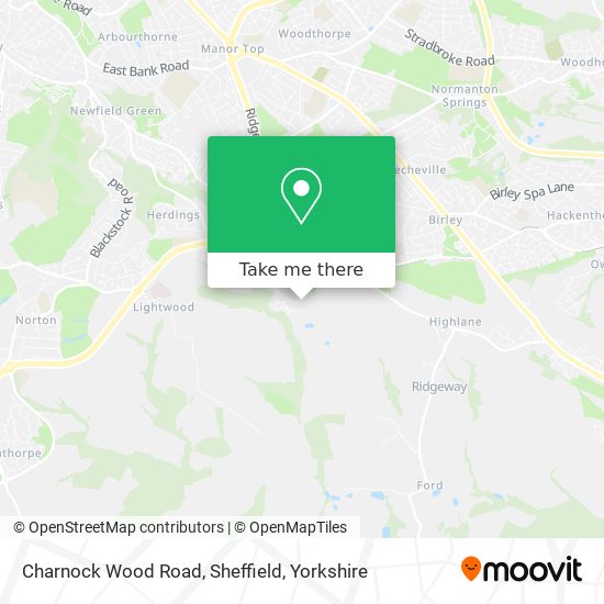Charnock Wood Road, Sheffield map