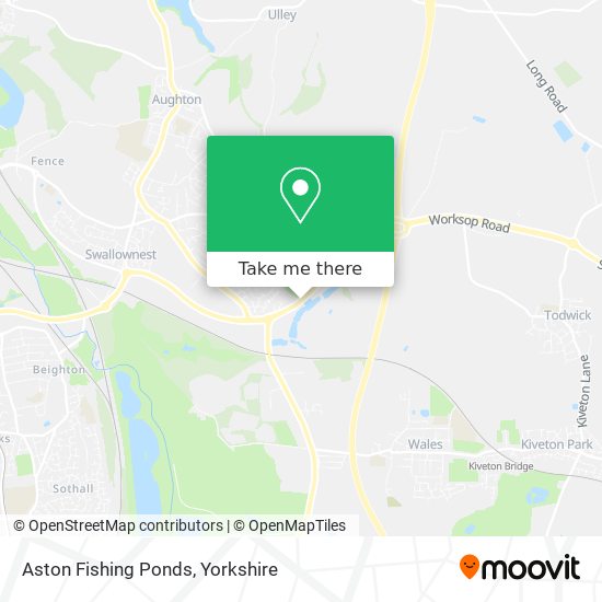 Aston Fishing Ponds map