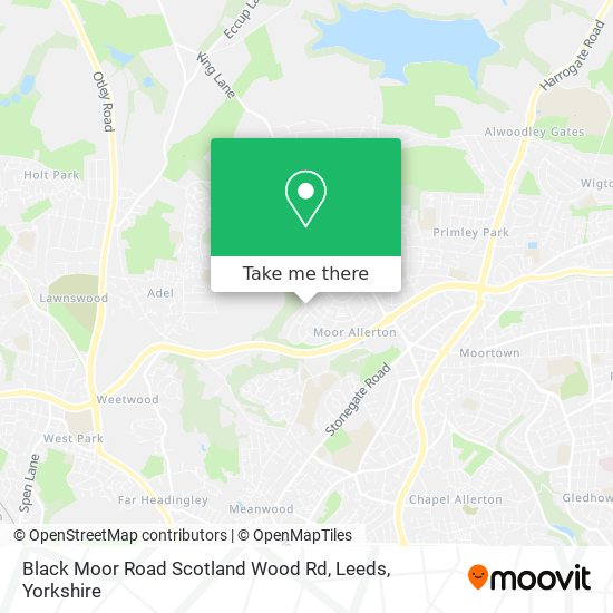 Black Moor Road Scotland Wood Rd, Leeds map