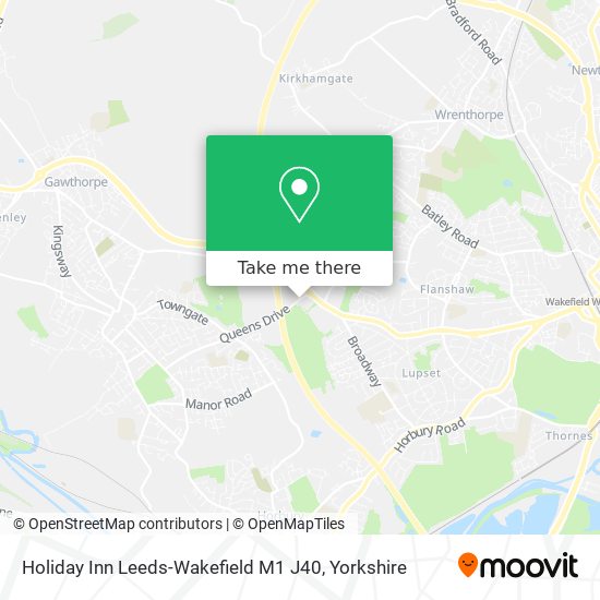 Holiday Inn Leeds-Wakefield M1 J40 map