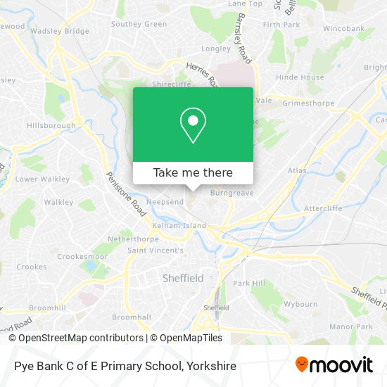 Pye Bank C of E Primary School map