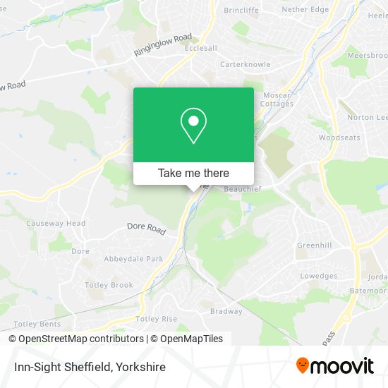 Inn-Sight Sheffield map