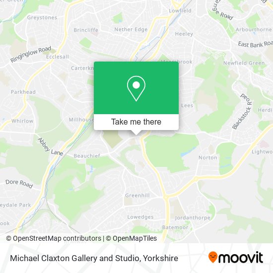 Michael Claxton Gallery and Studio map