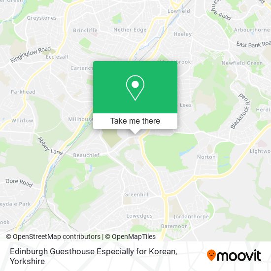 Edinburgh Guesthouse Especially for Korean map