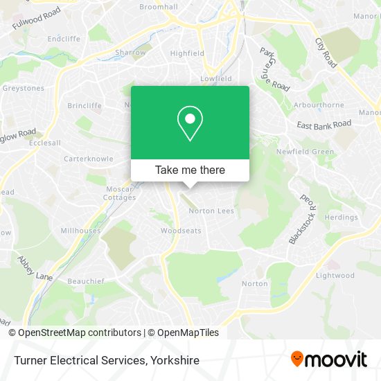 Turner Electrical Services map