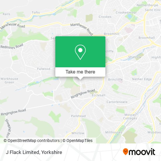 J Flack Limited map