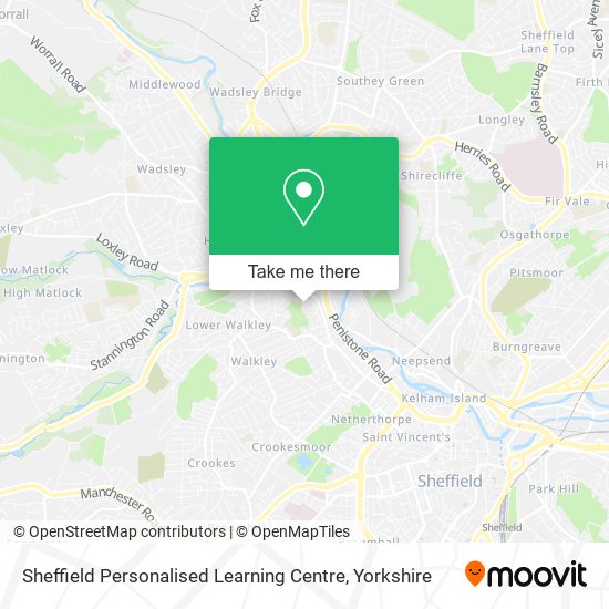 Sheffield Personalised Learning Centre map
