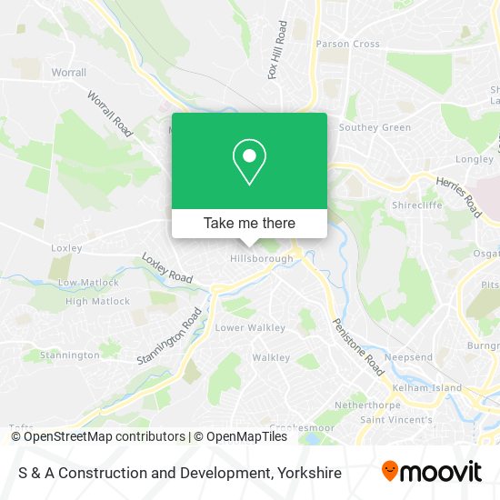 S & A Construction and Development map