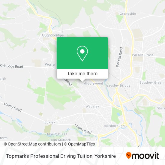 Topmarks Professional Driving Tuition map