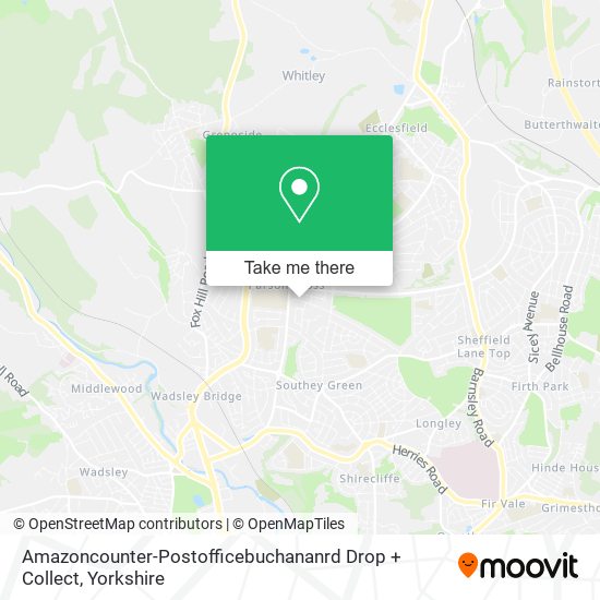 Amazoncounter-Postofficebuchananrd Drop + Collect map