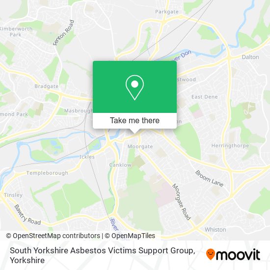 South Yorkshire Asbestos Victims Support Group map