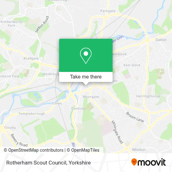 Rotherham Scout Council map
