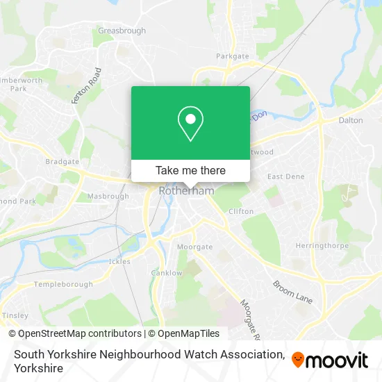 South Yorkshire Neighbourhood Watch Association map