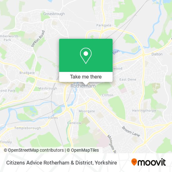 Citizens Advice Rotherham & District map