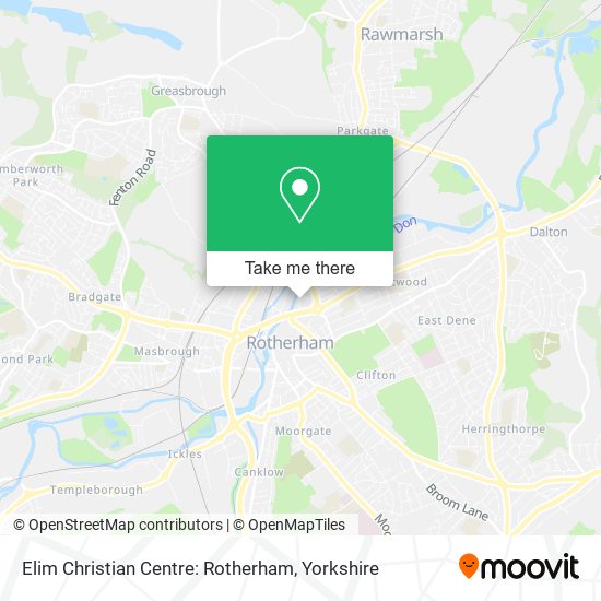 Elim Christian Centre: Rotherham map