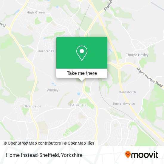 Home Instead-Sheffield map