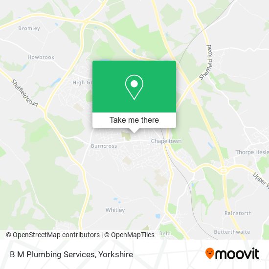 B M Plumbing Services map