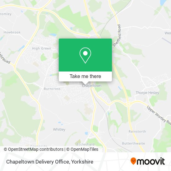 Chapeltown Delivery Office map