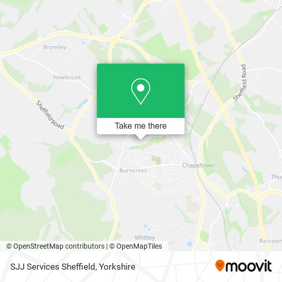 SJJ Services Sheffield map