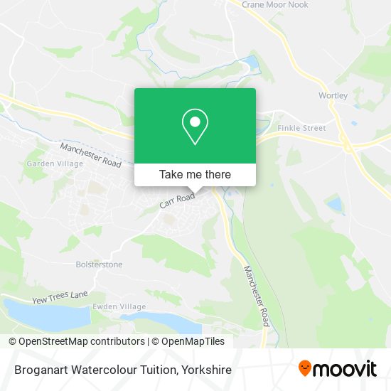 Broganart Watercolour Tuition map