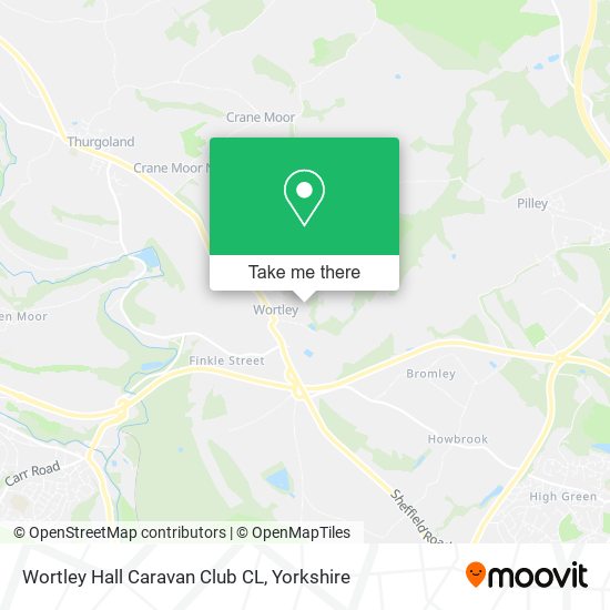Wortley Hall Caravan Club CL map