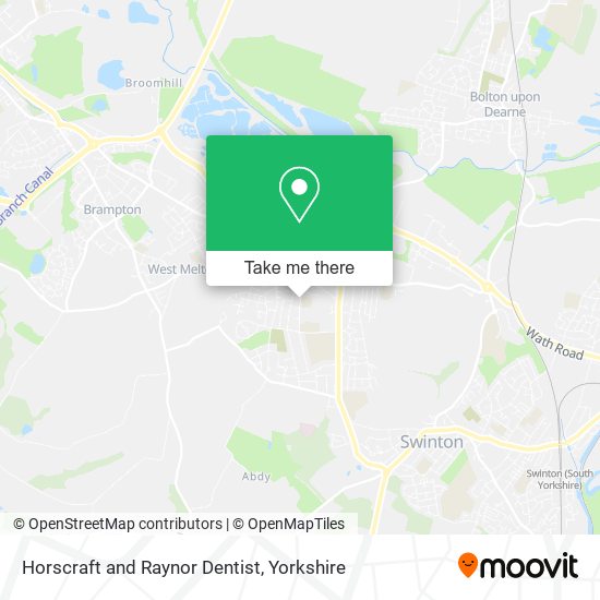 Horscraft and Raynor Dentist map