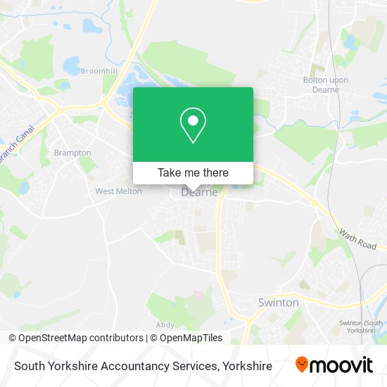 South Yorkshire Accountancy Services map