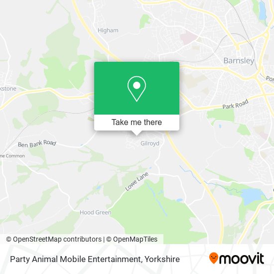 Party Animal Mobile Entertainment map