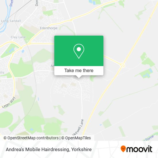 Andrea's Mobile Hairdressing map