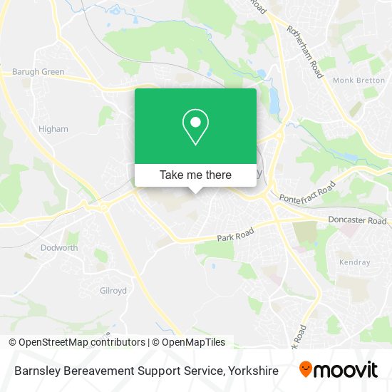 Barnsley Bereavement Support Service map