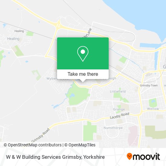 W & W Building Services Grimsby map