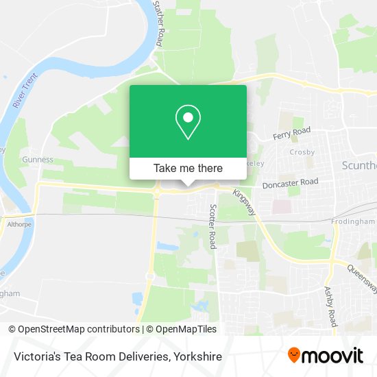 Victoria's Tea Room Deliveries map