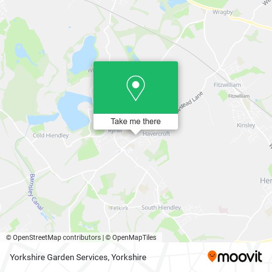 Yorkshire Garden Services map