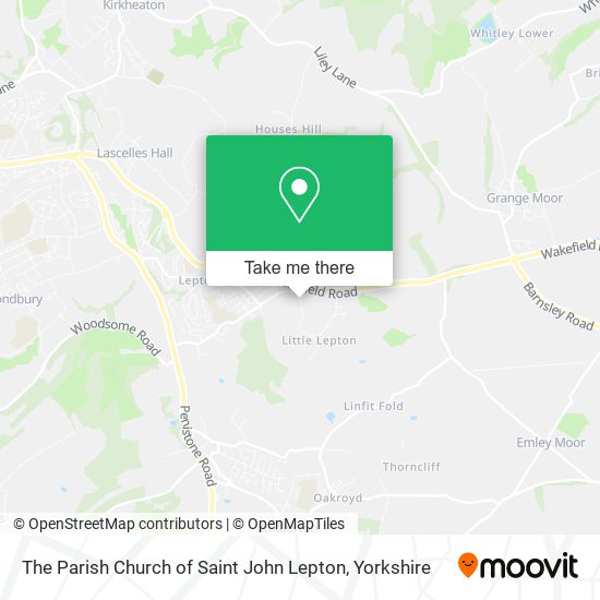 The Parish Church of Saint John Lepton map