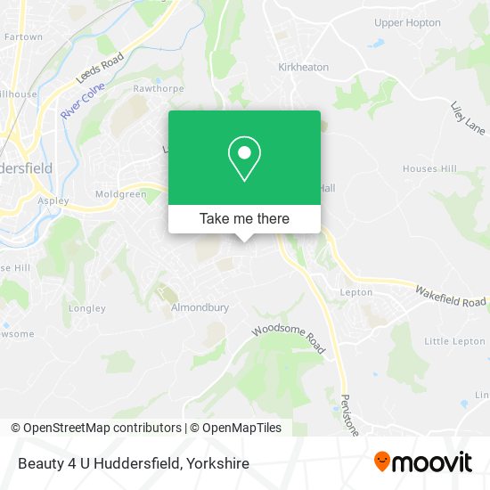 Beauty 4 U Huddersfield map