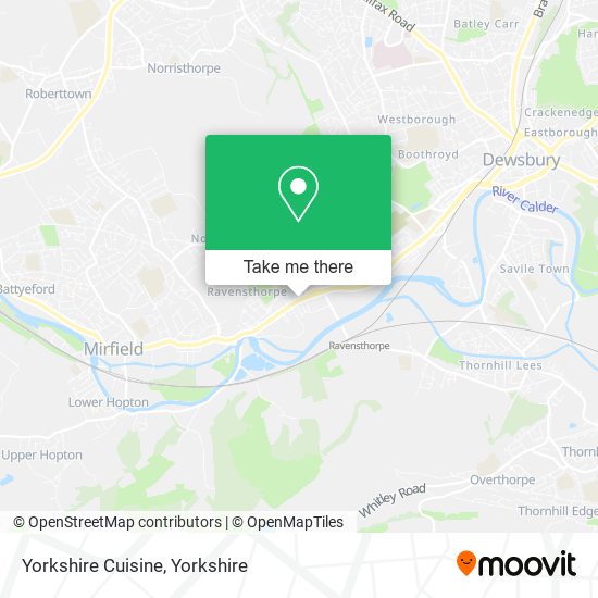 Yorkshire Cuisine map