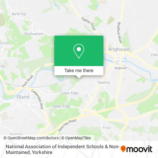 National Association of Independent Schools & Non-Maintained map